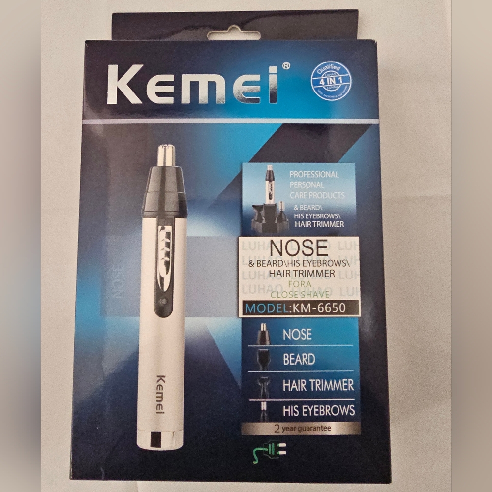 NEW Kemei 4-in-1 Hair Trimmer, Nose, Eyebrows and Beard Hair Trimmer